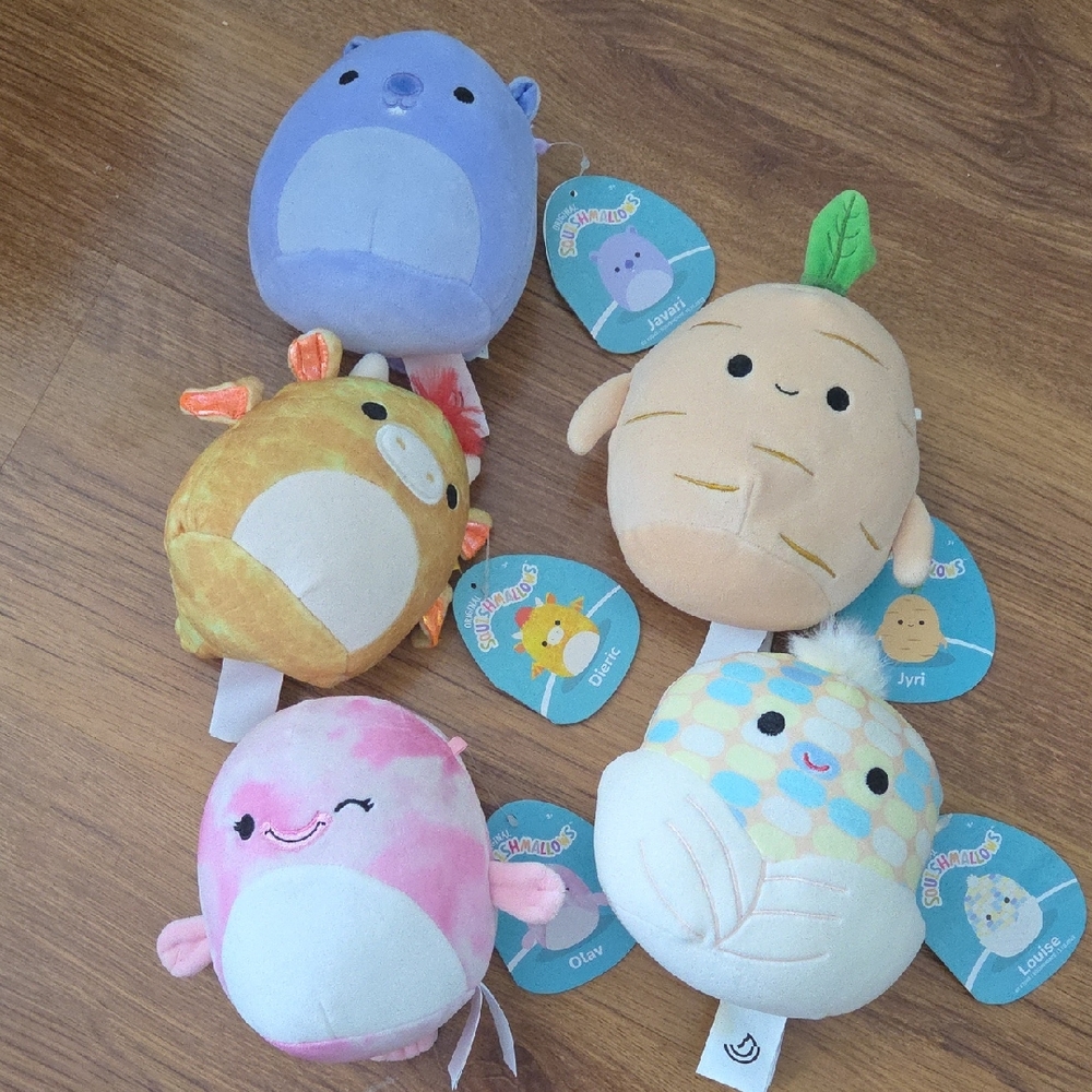 LAST CHANCE NEW WITH TAGS 5" Squishmallows Colorful Plush ×5 Lot